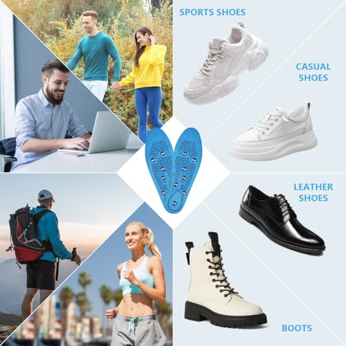 HANNEA® 1 Pair Acupressure Shoe Sole Breathable Magnet Nubs Massager Insoles for Men Women Stimulate Blood Circulation Relieve Tension Tools Kit S EU 35-40 3PCS HANNEA® 1 Pair Acupressure Shoe Sole Breathable Magnet Nubs Massager Insoles for Men Women Stimulate Blood Circulation Relieve Tension Tools Kit S EU 35-40 3PCS